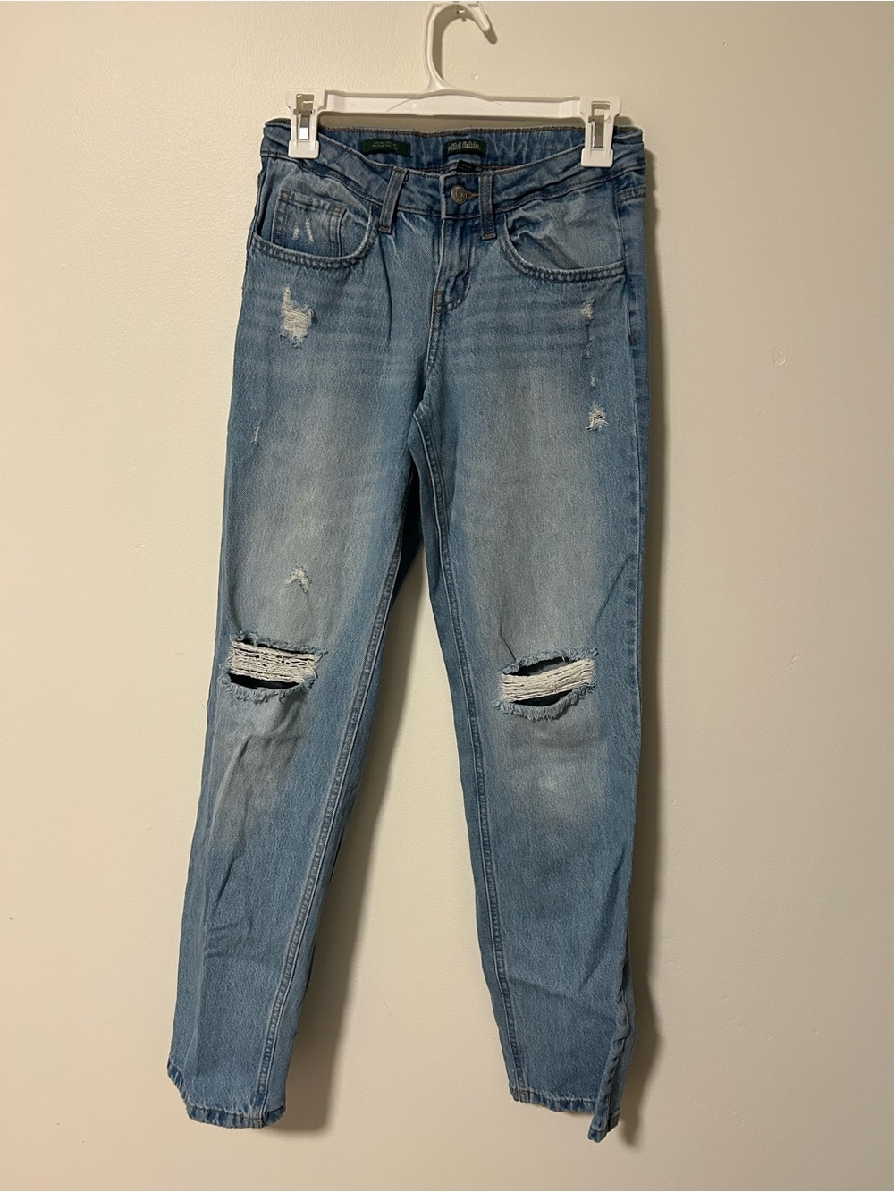 wild fable Light Blue Distressed Boyfriend Jeans